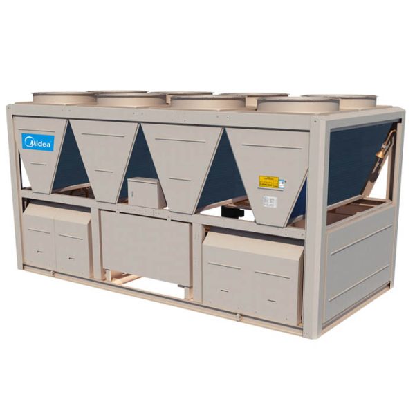 چیلر اسکرال ظرفیت بالا با کندانسور هوایی ظرفیت اسمی  95 تن تبرید مایدیا